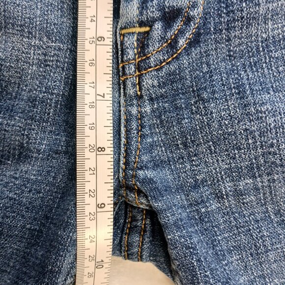 7 For All Mankind Jose Fina Boyfriend Skinny Jeans Size 30, Med Wash, Button Fly - Picture 14 of 16